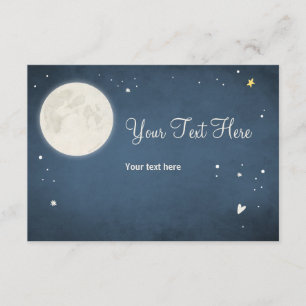 Karte zum Mond und hinten Babydusche UAWG
