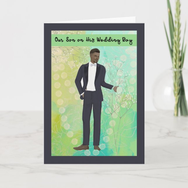 Karte zum Schwarzen Sohn am Hochzeitstag (Vorderseite)