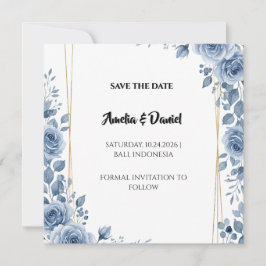 Karte zur Ankündigung des Hochzeitstermins in stau
