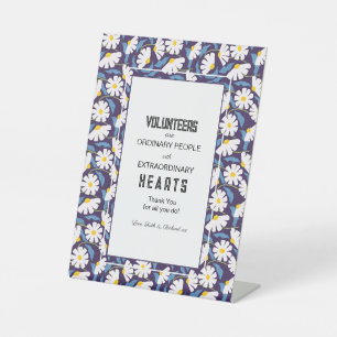 Karte zur Navy Floral Volunteer Appreciation Week Sockelschild