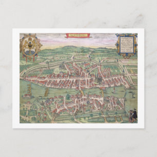 Karte Zürich, von 'Civitates Orbis Terrarum' von