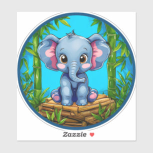 Karteelefant Aufkleber