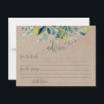 Karteikarten für die Foliage Hinweiskarte<br><div class="desc">Diese Ratgeber für die Hochzeit von Kraftfolien sind die ideale Ergänzung für einen rustikalen Hochzeitsempfang oder ein Brautparty. Das Design umfasst grüne Blätter und grüne pflanzliche Pflanzen auf einem Imitat aus Kraftpapier.</div>