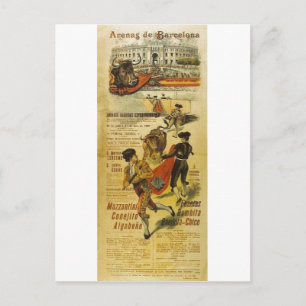 Kartell Stiere Barcelona - Stierkampf Matador Postkarte