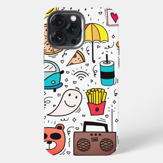 Karten-Abstrakte Kunst iPhone 13 Pro Max Hülle (Rückseite)