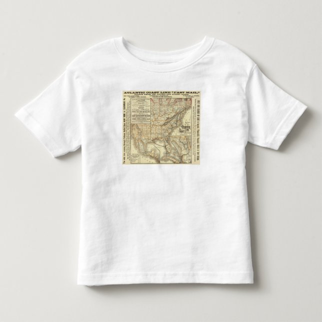 Karten-Atlantik-Küsten-Linie Kleinkind T-shirt (Vorderseite)