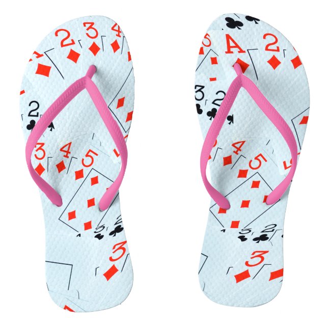 Karten bis fünf spielen, flip flops (Fußbett)