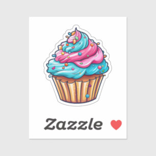 Karten-Cupcake Aufkleber