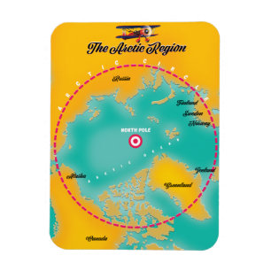 Karten der Arktisregion Nordpol Magnet