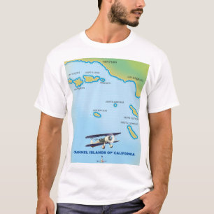 Karten der Kanalinseln von Kalifornien T-Shirt