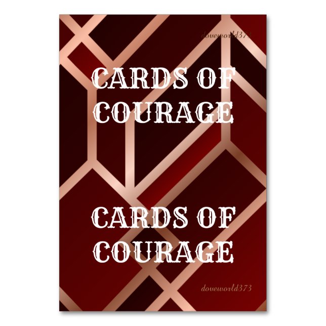 Karten des Courage Game (Vorderseite)