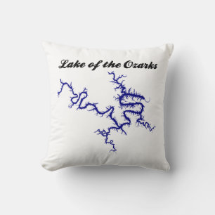 Karten-Druck des Lake of the Ozarks Missouri Blaue Kissen