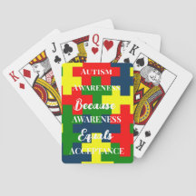Karten für Autismus-Bewusstsein