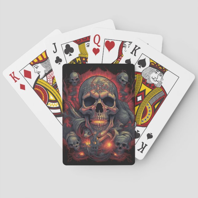 Karten für das Abspielen von Schwermetallen Spielkarten (Rückseite)