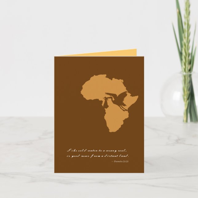 Karten für die Ankündigung afrikanischer Adoptione (Vorderseite)