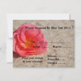 Karten für die Hochzeit am Strand - Rose auf Sand