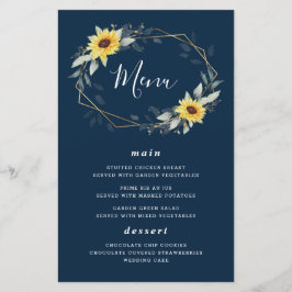 Karten für Hochzeiten von Sonnenblumen Navy, Geome