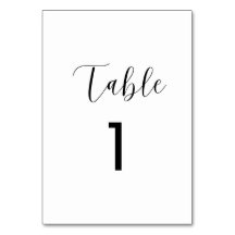 Karten für Minimalistische Tischnummer