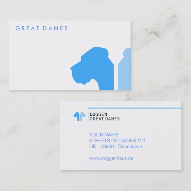 Karten G R E A T D A N E S (Vorne/Hinten)