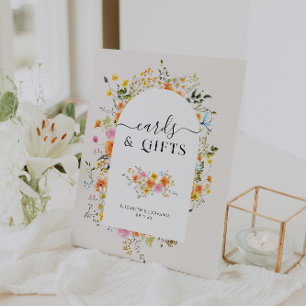 Karten & Geschenke Florale Boho-Hochzeit Sockelschild
