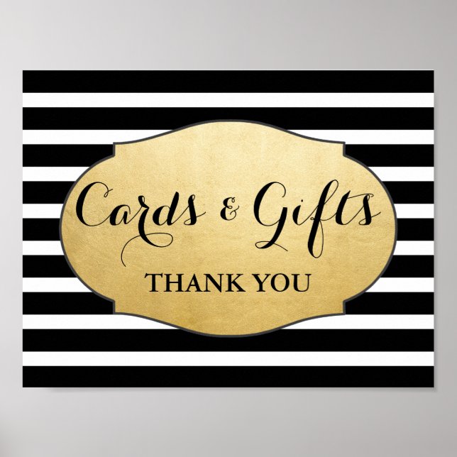 Karten Geschenke Hochzeitssachen Imitate Gold Foil Poster (Vorne)