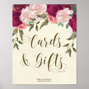 Karten Geschenke Hochzeitszeichen Elfenbein Rosa F Poster