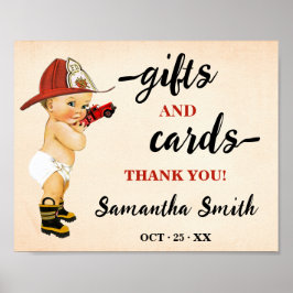Karten & Geschenke Kleine Feuerwehrmänndusche Poster