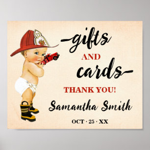 Karten & Geschenke Kleine Feuerwehrmänndusche Poster