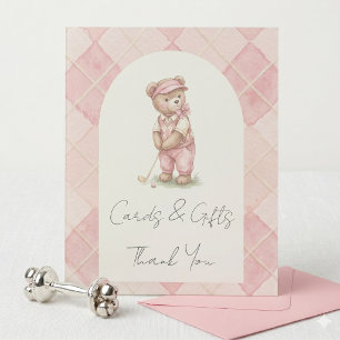 Karten & Geschenke Schild Golfturnier Rosa Babypa
