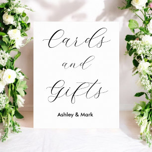 Karten Geschenke Schwarz-weißes Hochzeitplakat Poster