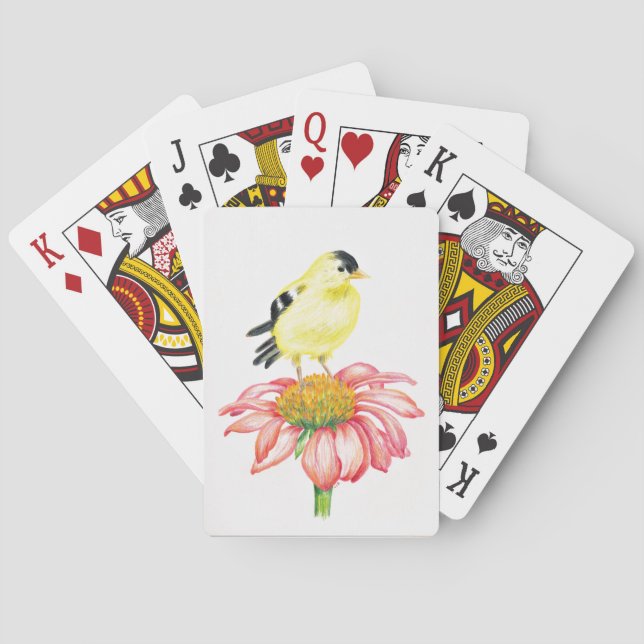 Karten-Goldfinch/Conflower spielen, Spielkarten (Rückseite)