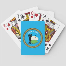 Karten Golf spielen - Name hinzufügen - Golfer Spielkarten