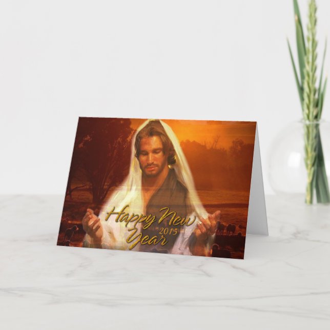 Karten guten Rutsch ins Neue Jahr-Jesuss 2015 (Vorderseite)