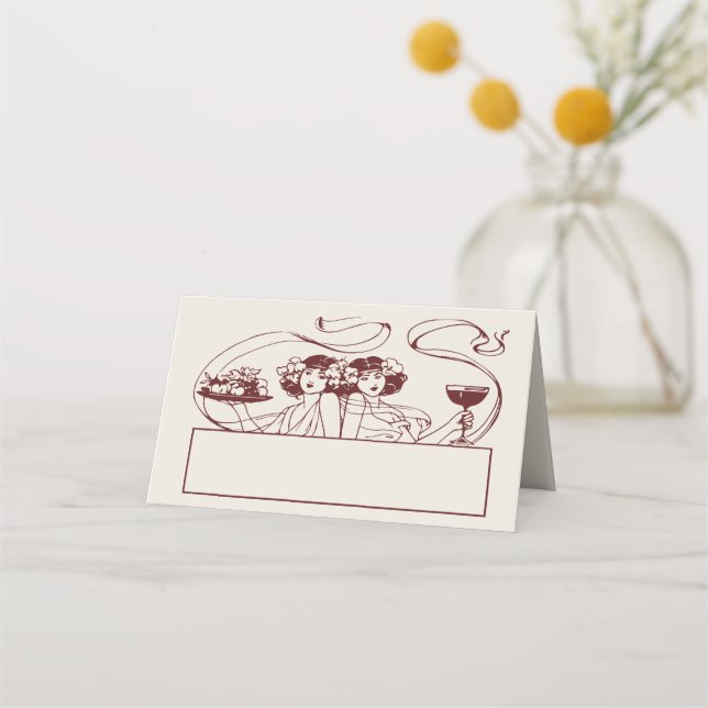 Karten Hochzeitstisch Vintag (Vorderseite)