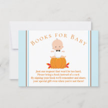 Karten Kleiner Junge Kürbis Bring Ein Buch
