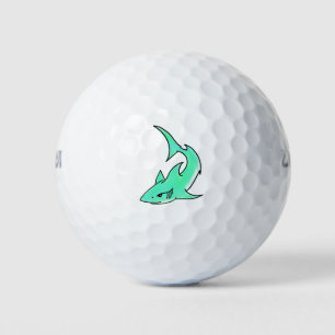 Karten lächelnder Hai Mint Blau Grün Ozean Tier Golfball