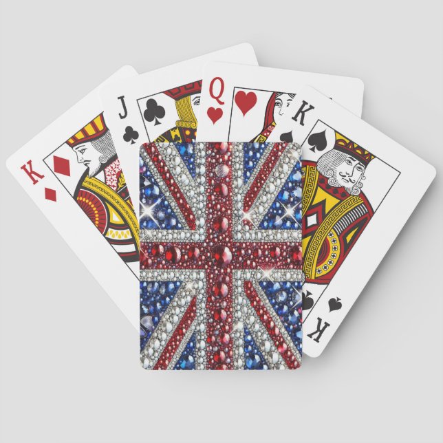 Karten mit Britischen Farben spielen Spielkarten (Rückseite)