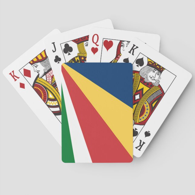 Karten mit den Farben der Seychellen spielen Spielkarten (Rückseite)