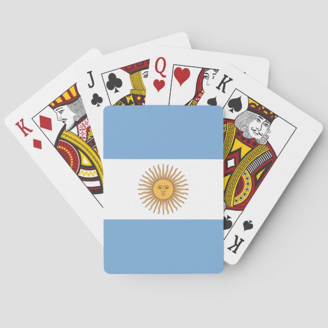 Karten mit der Flagge Argentiniens Spielkarten (Rückseite)