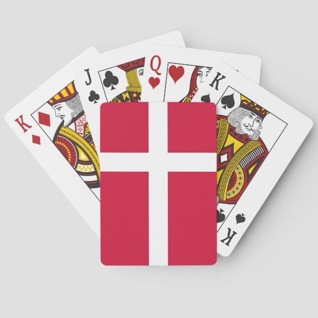 Karten mit der Flagge Dänemarks Spielkarten (Rückseite)