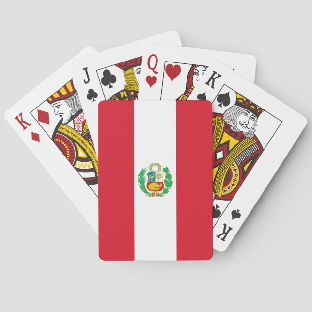 Karten mit der Flagge Perus spielen Spielkarten (Rückseite)