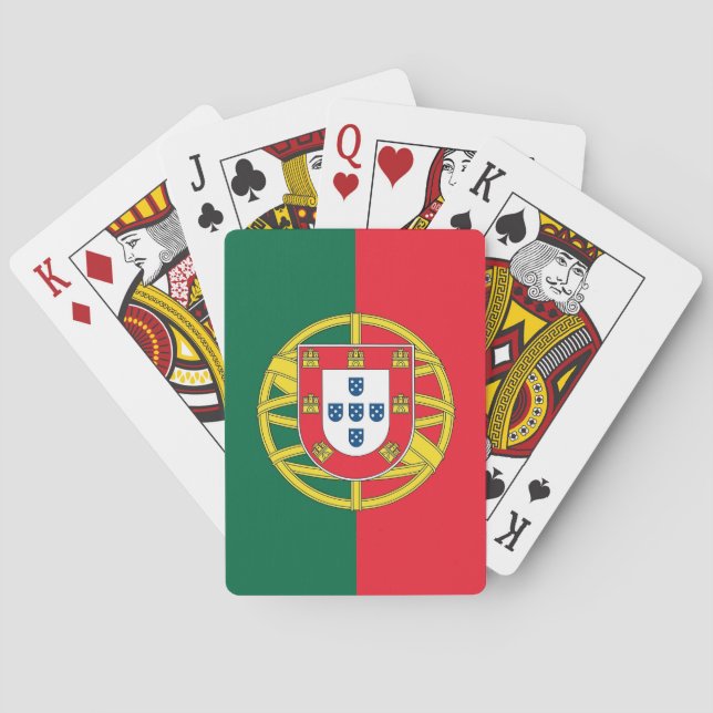 Karten mit der Flagge Portugals Spielkarten (Rückseite)