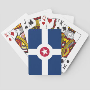 Karten mit der Flagge von Indianapolis, USA Spielkarten