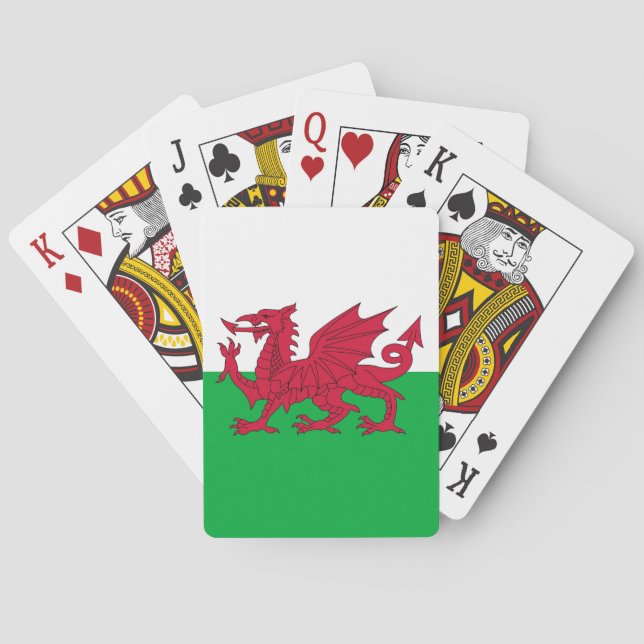 Karten mit der Flagge von Wales spielen Spielkarten (Rückseite)