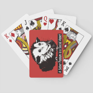 Karten mit einem pikanten Possenbild spielen Spielkarten