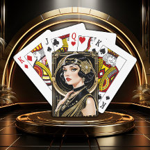 Karten mit Golden Gatsby Glamour Classic