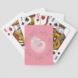 Karten mit Muschel und Daisy Design rosa spielen Spielkarten