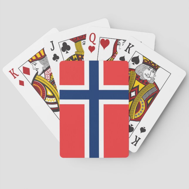 Karten mit norwegischer Flagge Spielkarten (Rückseite)