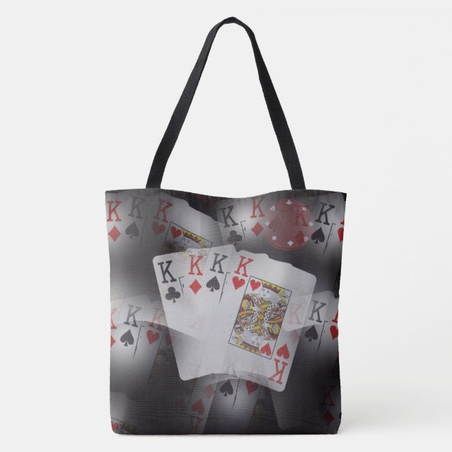 Karten mit Quad Kings in einem Muster spielen, Tasche (Rückseite)
