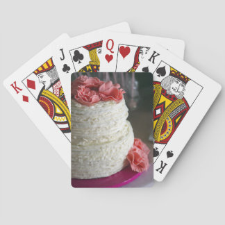 Karten mit rosa-weißem Kuchen auf der Rückseite sp Spielkarten